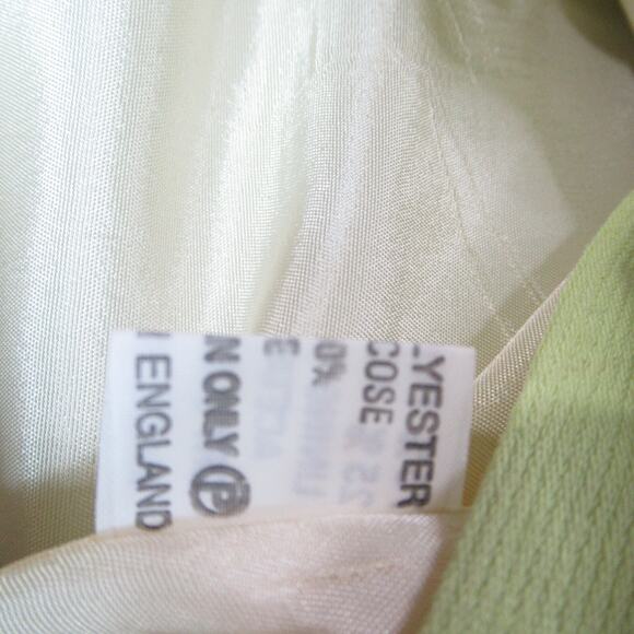 Vintage Gina Blazer Womens Size 12 Lime Green Jacket Retro 80s Made in England - Picture 13 of 14